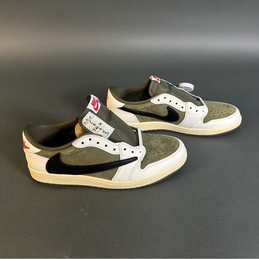 Size 11- 2024 Men's Jordan 1 Retro Low OG SP Travis Scott Med Olive DM7866-200 - Picture 7 of 11